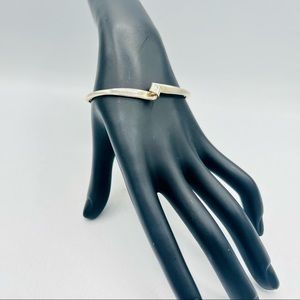 Vintage DOMINIQUE DINOUART DDD signed simple 925 silver cuff bracelet Mexico